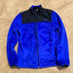 YL Fila Jacket, purple and black